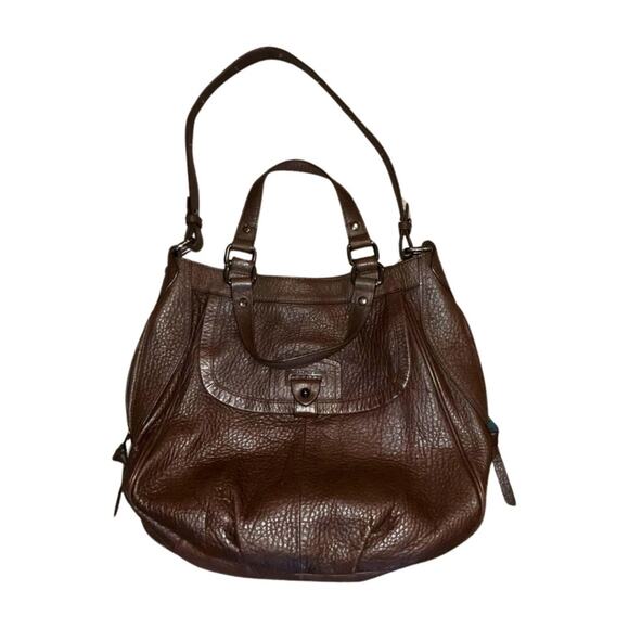Perlina Brown Leather Bailey Tote - Picture 1 of 4